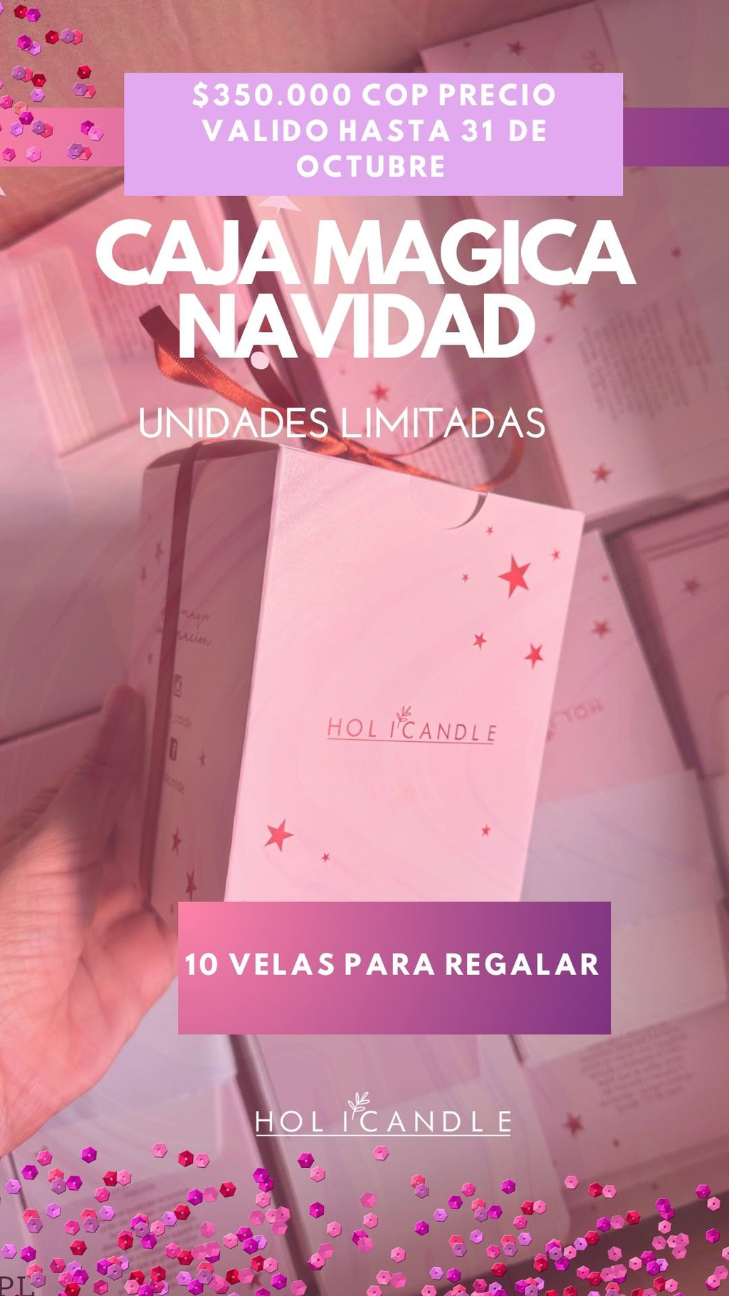 CAJA MAGICA NAVIDAD X10   VELAS 2025 -PRE VENTA