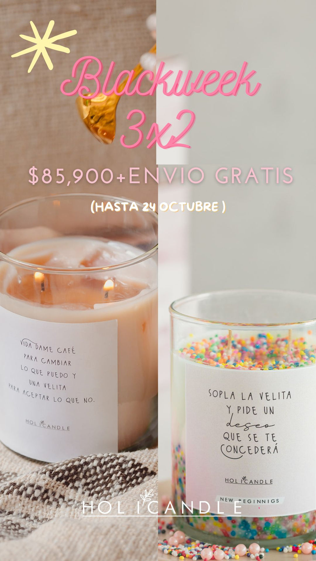 SET HAPPY  X 3  VELAS